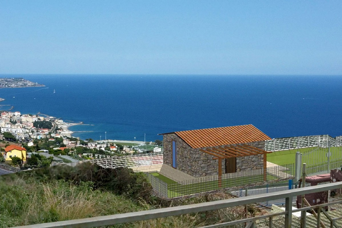 T06 Progetto approvato per villetta panoramica con giardino a Sanremo frazione Coldirodi