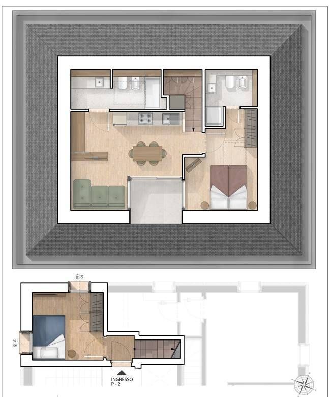 Appartamento con 2 camere da letto, Via Accinelli 2