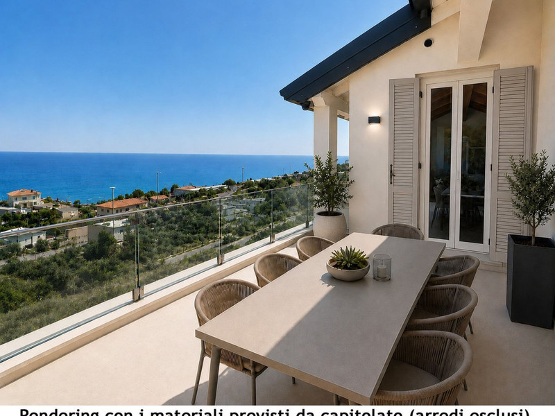 Apartment terrace with sea view in Sanremo, Liguria